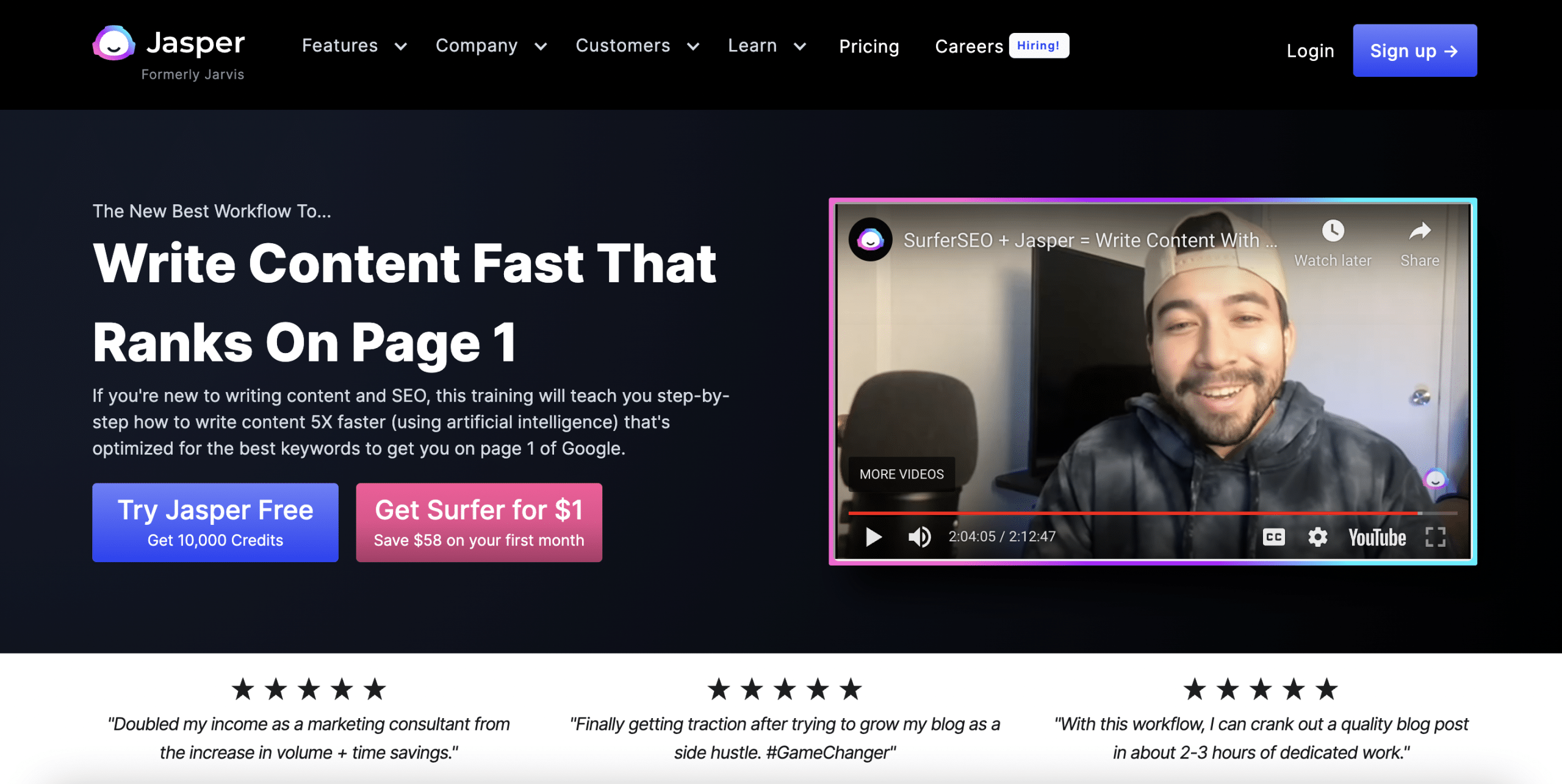 Surfer x Jasper Training