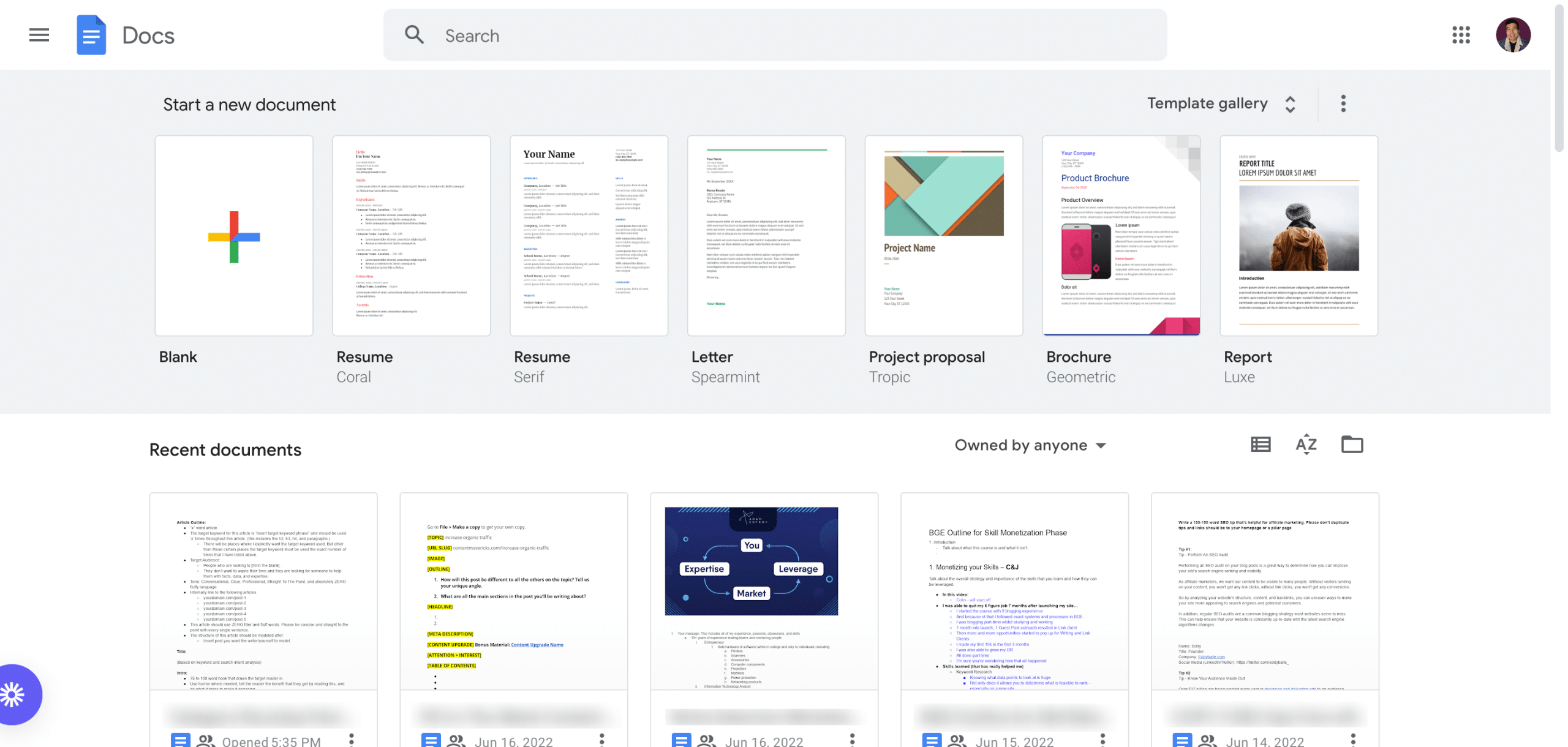 Google Documenten voor bloggers