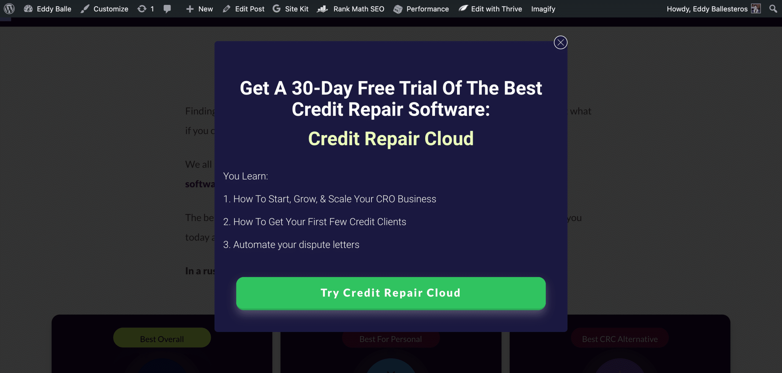 Pop-up formulier EddyBalle