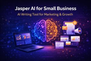 Jasper AI, jasper ai for small business, ai writing tool, jasper ai vs chatgpt, ai copywriting software, ai content creation, AlexWaterandBouw