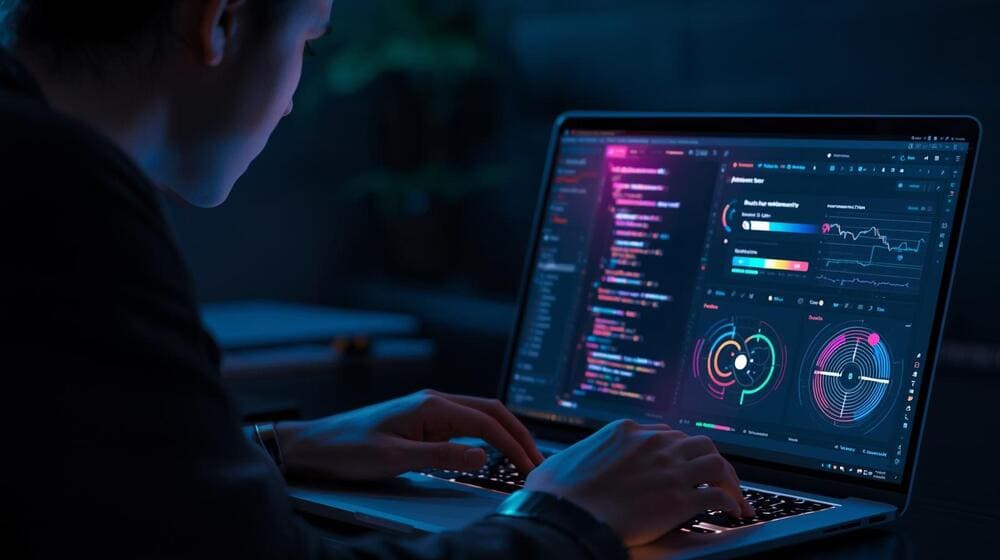 AI WordPress development showing AI code assistant suggesting HTML, CSS, and JavaScript improvements